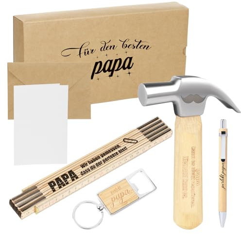 Gift Father's Day, Dad Gift Birthday with Beer Opener, Folding Ruler, Ballpoint Pen, Hammer, Gifts for Dads, Birthday Gift for Men, Best Dad Gifts