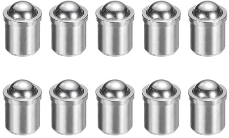 sourcing map 10pcs Ball Point Spring Plungers 6x7mm 5N Elasticity Mini Stainless Steel Precision Positioning Beads Ball Catch Latch for Door Cupboard Mechanical Devices Clamps Furniture