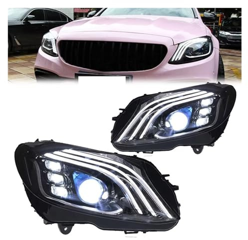 Faro Principale Auto Per Benz W205 C180 C200 C260 C300 2014-2020 Faro Anteriore A LED Per Auto Proiettore DRL Blocchi Fari Anteriori Auto