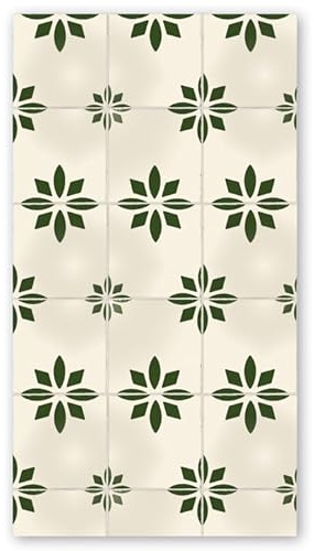 Panorama Tapis Vinyle du Sol Cuisine Salle de Bain - Modèle Vera Green 60x110 cm - Différentes Tailles