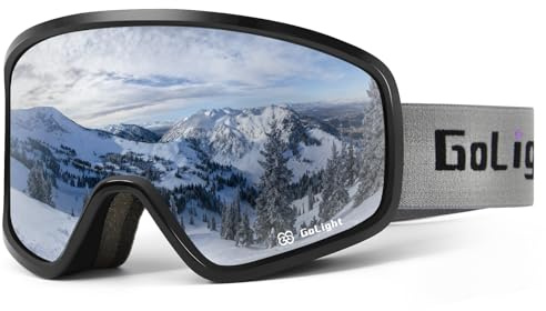 GoLight Polarized Anti-Glare OTG Ski Goggles – Cylindrical Double-Lens Anti-Fog Design with Full Multi-Layer Mirror Coating, UV400 Protection, Wide Panoramic View & Triple-Foam Comfort for Skiing