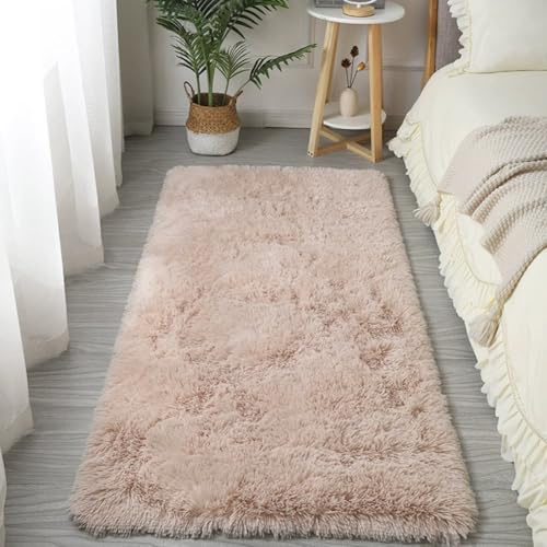 Hearda Tappeto Morbido Camera da Letto Pelo Lungo,Tappeto Shaggy per Salotto Tappetino Soffice Peloso Pelo Lungo Moderno con Fondo Antiscivolo per Soggiorno Cameretta (Beige E,140x200cm)