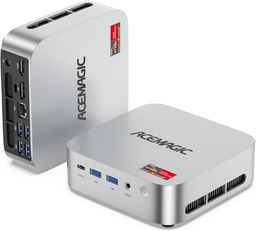 ACEMAGIC Matrix Mini PC M1, AMD Ryzen 7 7735HS (8C/16T, jusqu'à 4,75 GHz),24 Go LPDDR5 1 to SSD, Mini Ordinateur de Bureau W-11 Pro,Triple écran 4K/WiFi 6/BT 5.2, Tour PC pour Jeux et Bureau