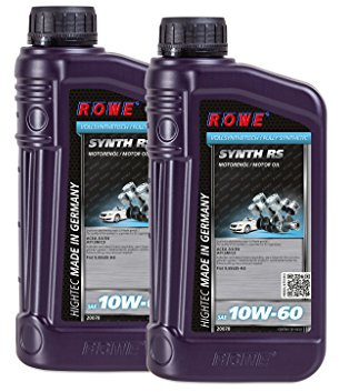 ROWE - 2x 1 Liter HIGHTEC SYNTH RS SAE 10W-60 Motorenöl - PKW Motoröl für moderne und sportliche Pkw-Otto- oder Dieselmotoren, mit und ohne Turboaufladung