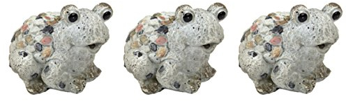 DECOLINE Deko Tier-Figur Frosch 3 Stück