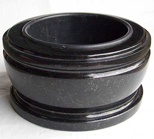 designgrab Grande coupelle funéraire en granit suédois Noir Ø 34 cm