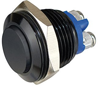 Sintron Connect Aluminiumtaster 16 mm 1 x Schliesser schwarz Tastkopf flach