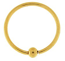 eeddoo Piercing-Ring Flexibel Gold Edelstahl 8 mm