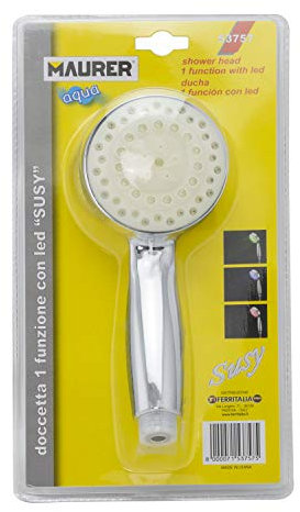 MAURER 4020640 Maneral Ducha Led Indicador Temperatura Ø 11 cm, Multicolor