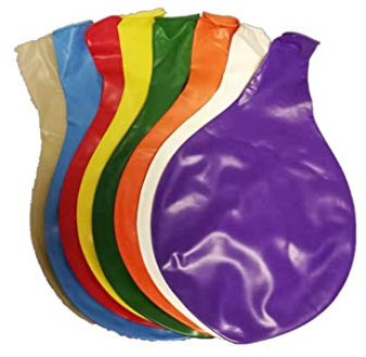 CHSYOO 8 x gigantisk ballong diameter 36 tum (90 cm) Jumbo Latex för bröllop, födelsedag, fest, barnfest - grön, lila, orange, röd, gul, vit, blå, klar