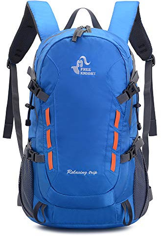 Bseash 40L Leichter wasserdichter Wanderrucksack, Outdoor Sport Tagesrucksack Multifunktions Reisetasche für Radfahren Skifahren Camping Klettern (Blau)