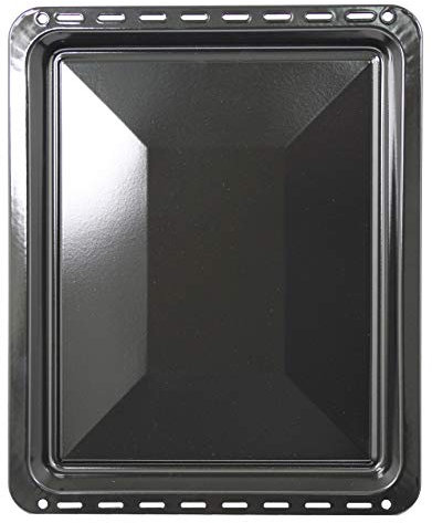 SPARES2GO Large Vitreous Enamel Oven Baking Tray for Bosch, fits Neff & fits Siemens (455mm x 375mm)