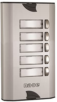 Na-De - Aufputz Mehrfamilienhaus Türklingeln, 1 bis 10 Parteien Klingeltableu Klingelplatte Aluminium mit LED 60xx Series (6er)