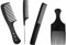Set di 4 pettini professionali in fibra di carbonio,antistatico,resistente al calore,pettine da parrucchiere,pettine a denti larghi,pettine in acciaio per taglio a denti sottili,per donne e uomini