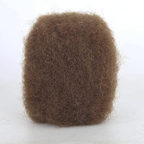 Towarm Cheveux afro humains crépus en vrac - Idéal pour la fabrication ou la réparation de dreadlocks permanents, de vanilles et de tresses, Brun clair #6, 30 g, 20 cm