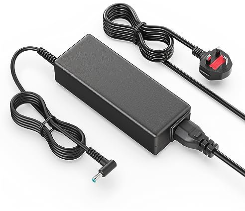 90W/65W Laptop Charger, Replacement Charger for HP EliteBook Pavilion Chromebook ProBook Envy Spectre Stream Series HP 250-G7 250-G6 G5 G4 350-G2 G6-725 UK Power Adapter Cord 4.5 x 3.0 mm