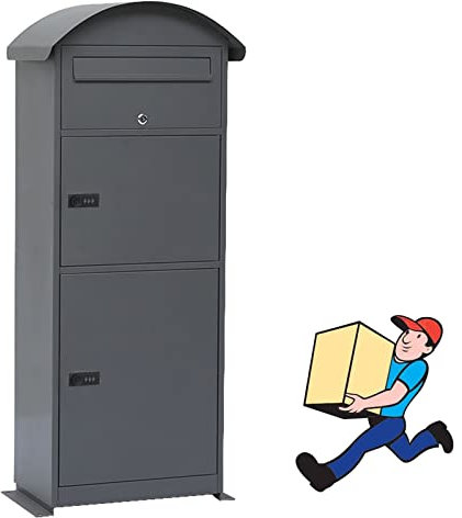 Großer Paket-briefkasten, Abschließbar, Freistehender Boden-briefkasten, Abschließbarer Paket-briefkasten, Strapazierfähig, Wetterfest für Die Express-postzustellung Für Den Privaten Und Geschäftlic