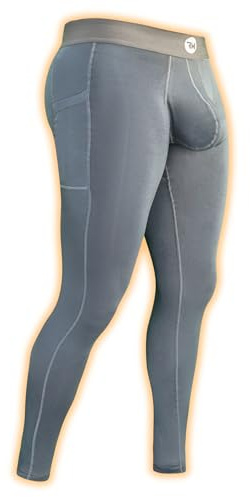 Real Men 28in Modal Leggings D Pouch Med 1pk Gry Mens Tights and Leggings Mens Tights with Pouch Thermal Lined Jeans Men