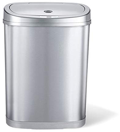 Cubo de basura con sensor de clasificación doble Cubo de basura inteligente de acero inoxidable Tapa de sellado automático Contenedores de clasificación de basura 30/42L (Size : 30L)