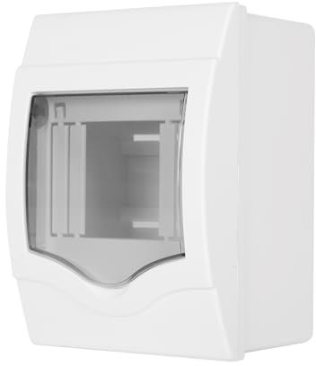 DEWIN Waterproof Junction Box Outdoor, 4 Way DIN Rail Enclosure Box Waterproof Surface/Flush Mounted Distribution Box Electrical Enclosure