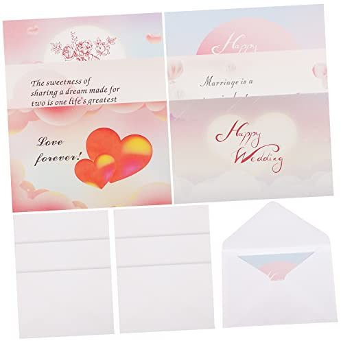 Amosfun 12 Sätze Hochzeitsumschlag Hochzeitseinladungen Von Hand Schreiben Einladungskarten Zur Verlobung Der Antrag Hochzeitsumschläge Glückwunschkarte Liebhaber Papierstau Selbstgemacht