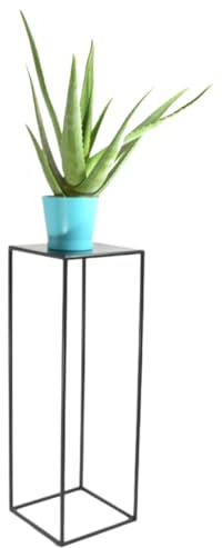 Anwicar Blumenständer Metall Schwarz Höhe 70 cm - Pflanzenständer - Modern Deko Wohnzimmer - Salon Blumenhocker - Blumentreppe - Blumenregal Indoor - 70x24x24 cm