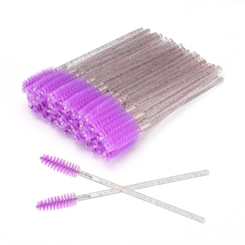 Lot de 50 brosses à cils jetables pour mascara, pinceaux de maquillage, applicateurs de mascara, fournitures de maquillage pour les yeux