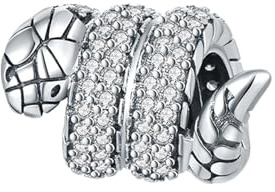 BIZK Charms Argent Sterling 925 Femmes Bijoux Pendentifs Compatible pour Bracelets Collier pour Les Mères, Les Amis, Les Amoureux (Serpent)