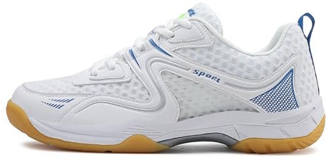ForceRoute Chaussures de Squash,Chaussure de Sport,Chaussures De Badminton pour Hommes,Sneaker De Volleyball Confortable,Respirant,Légères,Non Slip,Maintien et Amorti,pour La Courge De Racquiet.