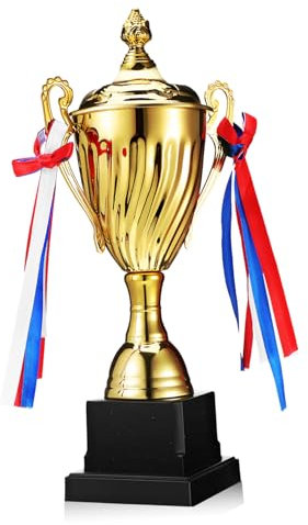MUSISALY Trophäenpokal Aus Metall Große Fußballtrophäe Für Sportwettkämpfe