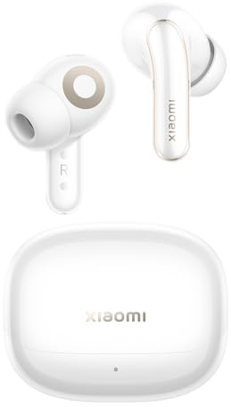 XIAOMI Buds 5 Pro Bluetooth Earbuds – Hybrid ANC, Hi-Res Audio, Dual Device Pairing, 11mm Dynamic Driver, Up to 8h+40h Battery Life, Built-in Audio Recording, IP54 – White