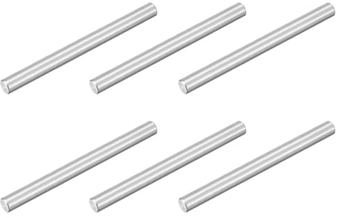 QUARKZMAN 6 Stück M6 x 70mm 304 Edelstahl Zylinderstift, Zylinderstifte für Türen Fenster Holzprodukte Doppelbetten Regale Schranktrennwände Schaftbefestigungen Industrie, Silber