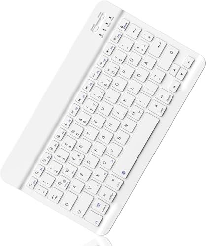 Tastiera Wireless, Bluetooth mouse, tastiera universale Bluetooth portatile di ricarica ultra sottile, tastiera wireless da10 pollici adatta per iPad/tablet/PC/iOS/Android/Windows/Samsung/Lenovo