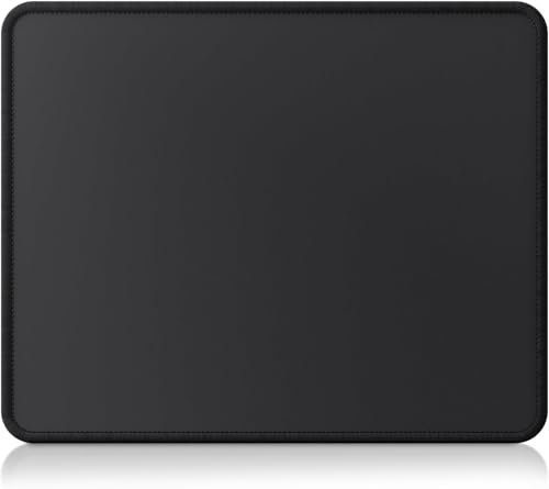 cimetech Tapis de Souris,Tapis de Souris d'ordinateur de 3 mm avec Texture de qualité supérieure, Base en Caoutchouc antidérapante, Petit Mousepad Portable pour Le Bureau et Les Jeux - Noir