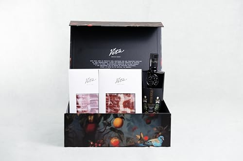Momentazo Gourmet - Pack Premium con Ibéricos Cortados a Cuchillo, Quesos con Trufa y Ajo Negro, AOVE, Pan Crujiente y Tablas de Madera – Ideal para Regalo o Degustación