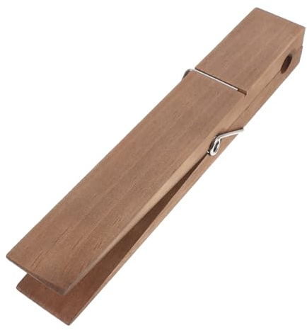 OUNONA Mollette Giganti Da Bagno in Legno Robuste Portasciugamani Clip Per Vestiti, Fissaggio Antivento, Portatile Per Viaggi e Uso Domestico