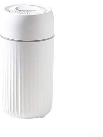 Diffusore di oli essenziali, umidificatore portatile a fiamma simulata con funzionamento silenzioso, per aromaterapia da scrivania, per casa, camera da letto, auto (bianco)