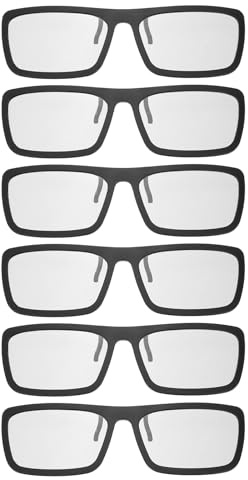 QUARKZMAN 6 Piezas Gafas 3D Polarizadas Gafas 3D Pasivas para RealD Cine Juegos TV Foto Proyector