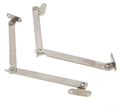 Soporte de puerta de armario, 2 varillas plegables de acero inoxidable para puerta de armario de cocina, bisagra móvil (1 par)