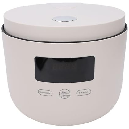 Yusat Cuociramen Elettrico Cuociriso Pentola Calda 3L Pentola Elettrica Multifunzionale Portatile con Rivestimento Antiaderente 500W Menu 8 in 1 Preimpostazione 24H per Cucinare N (Spina europea 220