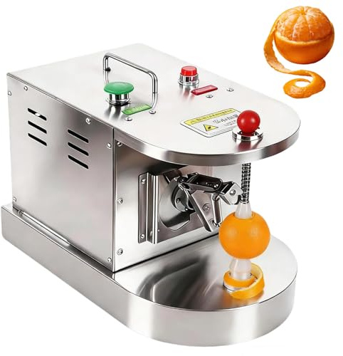 Ymnogjie Peladora Automática Comercial Limones Y Naranjas,Peladora Eléctrica Frutas Y Verduras con Altura Ajustable,500 Unidades/Hora,Herramienta para Pelar Frutas Kiwis,Mangos