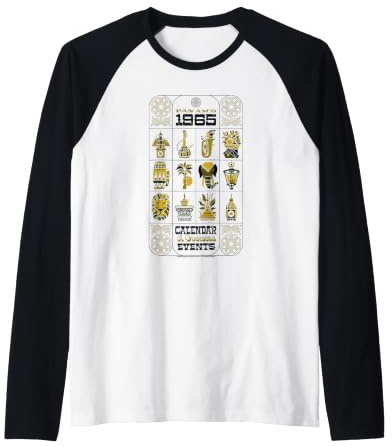 Pan Am 1965 Calendar of Overseas Events Retro Airline Raglan Baseball Tee