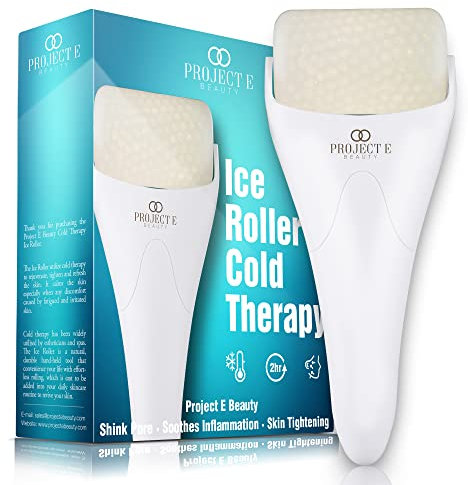 Project E Beauty Ice Roller Cold Therapy | Face Eye Body Massage Massager Under Eye Puffiness Brightening Cooling Cool Tightening Reduce Wrinkles Dark Circles Muscle Soreness Pain Relief Redness