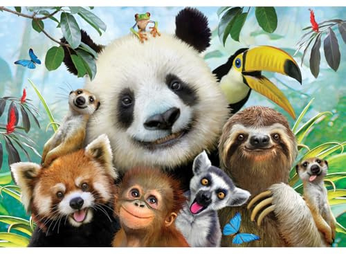 Anatolian 500 piece jigsaw puzzles - jigsaw puzzles for adults 500 pieces ZOO SELFIE is ideal as gifts for the whole family and the jigsaw 500 pieces for adults is made of ESKA BOARD
