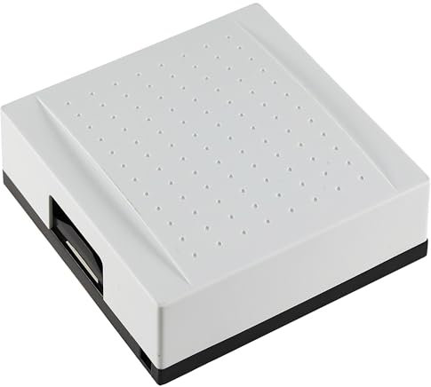 ChiliTec Campanello per porta a doppio campanello, meccanico a due tonalità, 8 V, funzionamento a batteria, 9 V, 75 dB, 116 x 116 x 48 mm, bianco