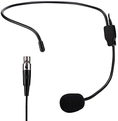 Yctze Drahtloses Mikrofonsystem, Mini XLR 3-poliges Kondensatormikrofon, professionelles kabelloses Head-Wear-Mikrofon, Headset-Mikrofon für Lautsprecher, Sprachverstärker