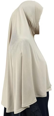XL One Piece al Amira Instant Hijab mit Kinnschutz, ideal für Zuhause/Büro/Moschee/Madrassa/Umrah/Hadsch/Ramadan/Eid/Geschenk