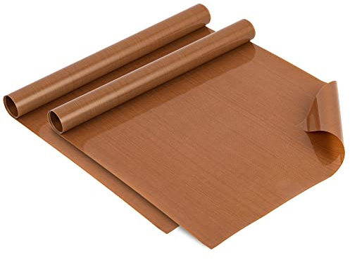 GOURMEO Dauerbackfolie für Backofen & Grill - 2x Rollen à 40 x 150 cm - Die Teflon Backfolie ist Silikonfrei, Wiederverwendbar bis über 250 Grad - Eignet sich als Dauer Backpapier