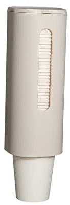 Chonor Dispenser di Tazze di Carta, Antipolvere Trasparente portabicchieri di distributori d'Acqua, tazza da parete, per bicchieri di plastica, bicchieri di carta e coni di carta ecc(Beige)