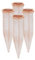 Relaxdays Tonkegel Bewässerung 4er Set, Gießkegel für 1,5 l PET-Flaschen, Zimmerpflanzen & Balkonkästen, terrakotta/weiß